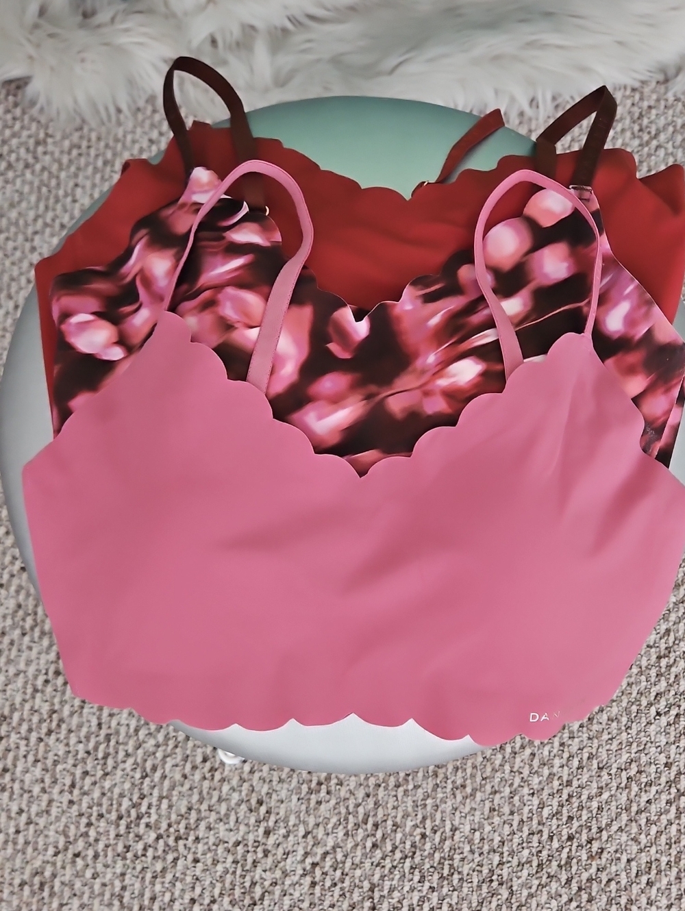 Danskin Scalloped Laser-Cut Lounge Bras - 3-Pack - Never Worn